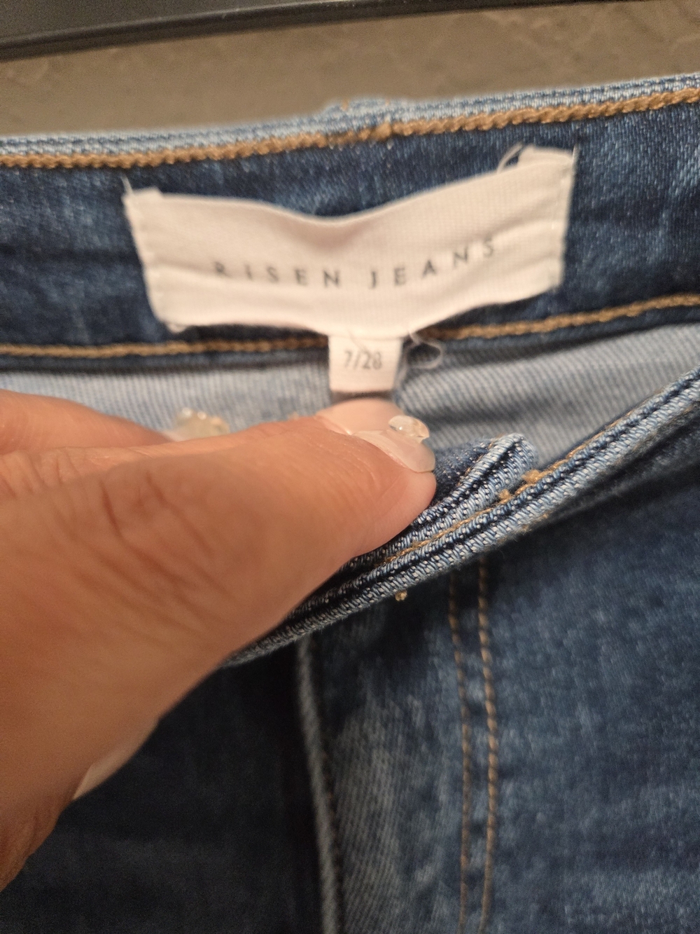 Risen High-Rise Wide-Leg Cargo Jeans - Picture 6 of 6